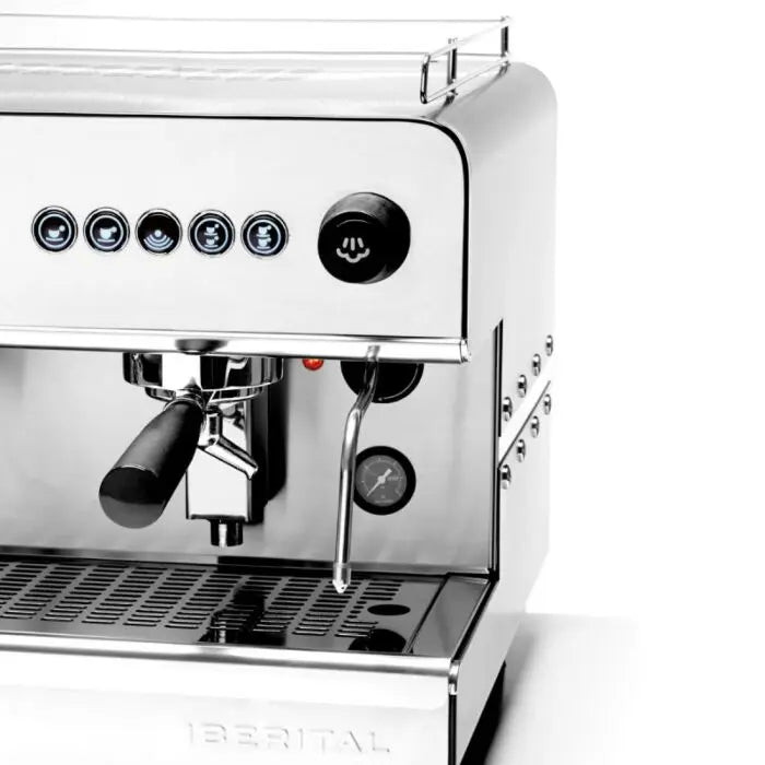 IBERITAL TRADITIONAL COFFEE MACHINE IB7 2-GRP 2850W - PURE BLACK TALL CUP/ALTO Mooring Coffee Co