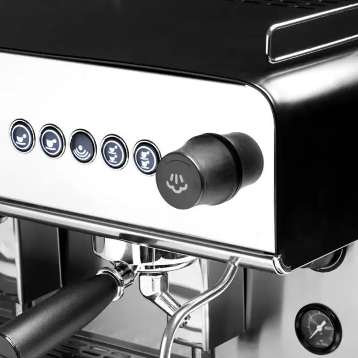 IBERITAL TRADITIONAL COFFEE MACHINE IB7 2-GRP 2850W - PURE BLACK TALL CUP/ALTO Mooring Coffee Co