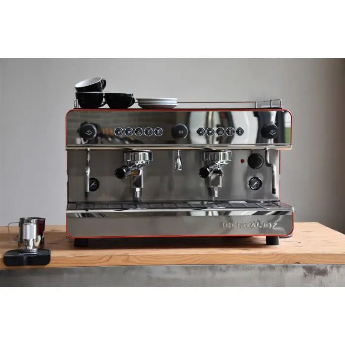 IBERITAL TRADITIONAL COFFEE MACHINE IB7 2-GRP 2850W - PURE BLACK TALL CUP/ALTO Mooring Coffee Co