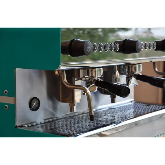 IBERITAL TRADITIONAL COFFEE MACHINE IB7 COMPACT 2-GRP 2850W - PURE BLACK TALL CUP/ALTO Mooring Coffee Co