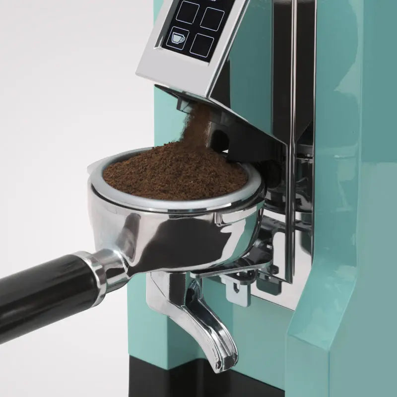 EUREKA MIGNON SPECIALITA COFFEE GRINDER - TIFFANY BLUE/CHROME JESUK