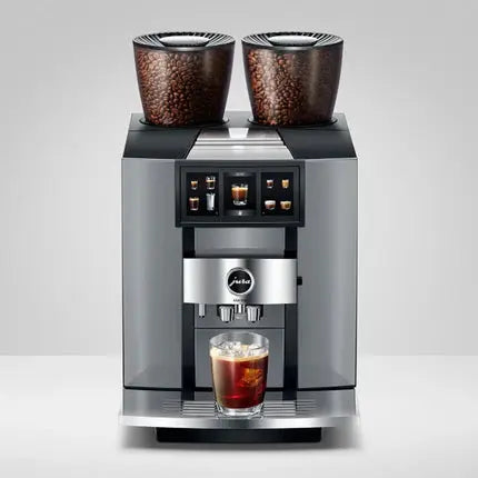 Jura GIGA W10 Professional Coffee Machine - Diamond Silver Tank Fill Mooring Coffee Co