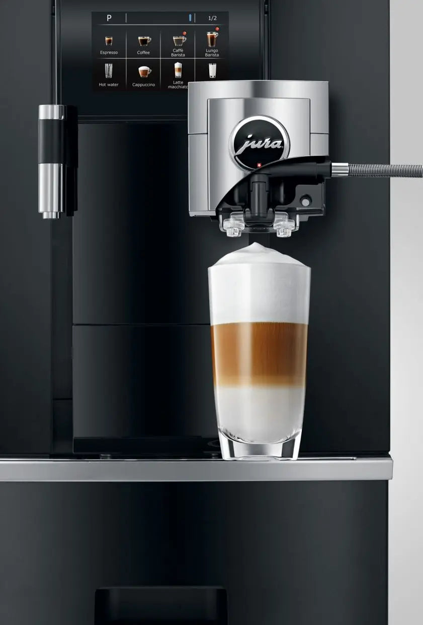 Jura GIGA X8C Gen II Black Aluminium Bean To Cup Coffee Machine Plumbed Mooring Coffee Co