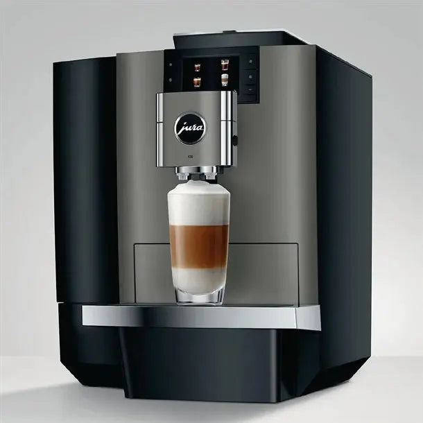 Jura X10 Dark Inox Professional Bean To Cup Coffee Machine Tank Fill Mooring Coffee Co
