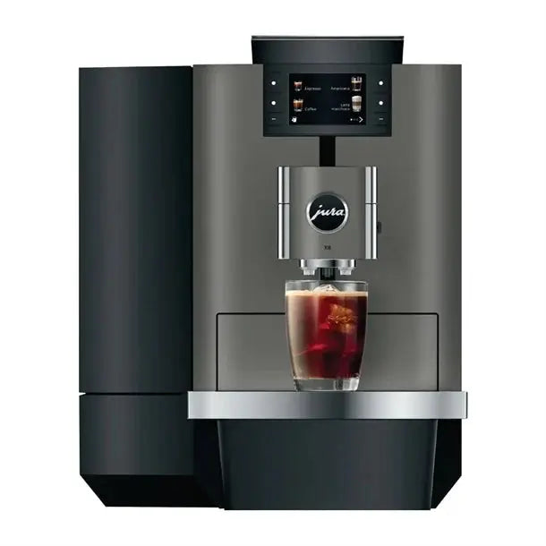 Jura X10 Dark Inox Professional Bean To Cup Coffee Machine Tank Fill Mooring Coffee Co
